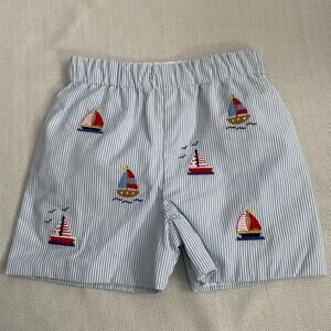 Zuccini Kids Embroidered‎ Sailboat shorts size 18 mo